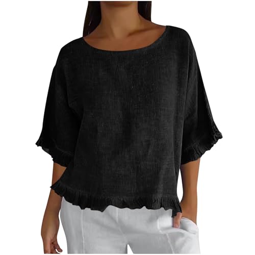 Oversized Linen Shirts for Women, Womens Summer Cotton Linen Tops