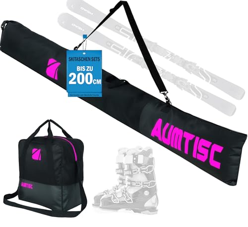 AUMTISC Sac De Ski Et Bateau Combiné Et Rembourré pour 1 Paire De Chaussures - Longueur Réglable Jusqu'à 200 Cm
