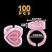 Eyelash Extension Supplies, 100PCS Volume Heart Glue Rings for Lashes Fan, Lash Glue Holder Ring Cups, Eyelash Glue Rings for Lash Extension Supplies, Blossom Ring Fanning Cups for Eyelashes Supplies