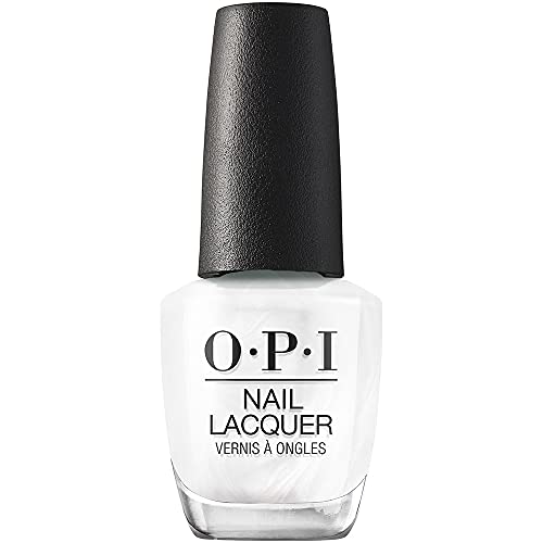 OPI Nail Lacquer, Snow Day in LA, White Nail Polish, Holiday'21 Celebration Collection, 0.5 fl. oz.
