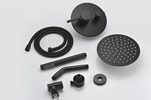 Black Shower Fixtures, Matte Black Shower Faucet Set, Black Shower System with Rain Shower and Handheld,Sumerain - Thumbnail 3