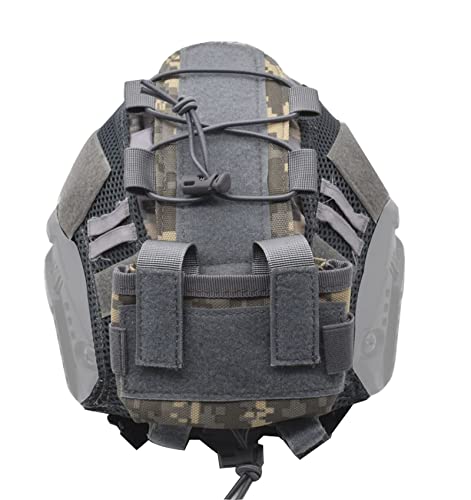 Tactical Fast Multicam Helmet Cover And Tactical Helmet Battery Pouch Counterweight Pouch Fit Size M/L Fast Pj Bj Mh Helmet (Acu) #TOP6
