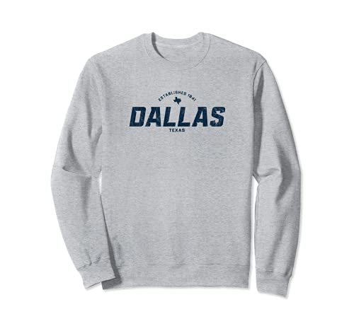 Dallas Texas TX Vintage Athletic Navy Sports Logo Sweatshirt