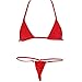 Produktbild TiaoBug BH Bra + String-Tanga Reizwäsche Dessous Set Sexy BH-Set BHS Unterwäsche (Rot)