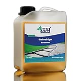 SUPER CLEAN Detergente per pietra, concentrato, 2 l, per terrazze, pavimenti, cemento, pietra naturale e lastre marciapiedi, detergente esterno contro pavimenti verdi, sporco e depositi – rendimento