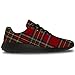 Horethy Plaid Shoes: Women's/Unisex Men's Running, Walking, Tennis Sneakers - Buffalo Green, Red - Size 8.5 Women/7 Men
