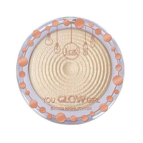 J.cat Beauty You Glow Girl Baked Highlighter, White Goddess #TOP1