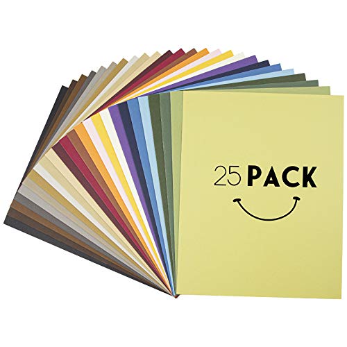 Golden State Art, Pack Of 25 11X14 Multicolor Uncut Mat Boards - Great For Photos, Pictures, Frames - Acid-Free, White-Core #TOP29