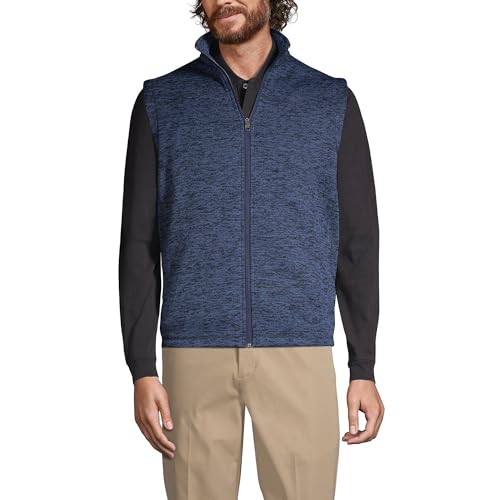 Lands' End School Uniform Men's Sweater Fleece Vest