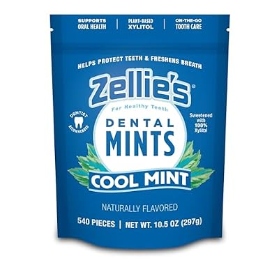 Zellie's | 100% Xylitol Cool Mint Breath Mints | No Aspartame, Gluten Free, Vegan & Kosher (540 Count - Pack of 1)