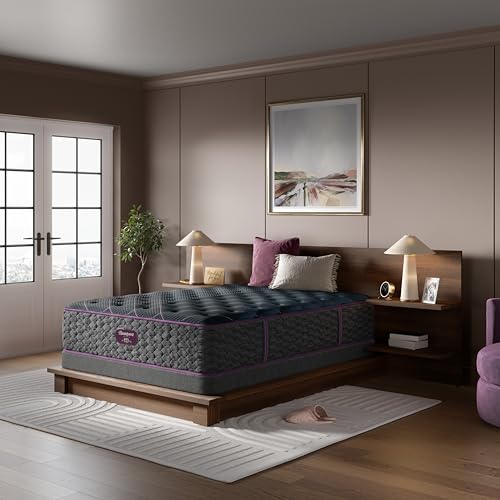 Beautyrest Low Profile King Mattress Foundation – Flat Bed Base Box Spring Alternative with Durable Wood & Steel Support, Ideal for Modern Beds & Easy Access