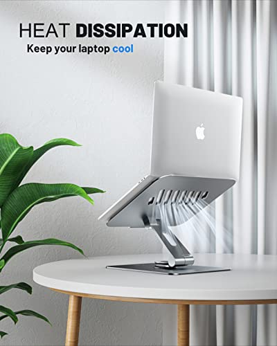 Swivel-Adjustable-Laptop-Stand-for-Desk-Height-Adjustable-Aluminum-Computer-Stand-for-Laptop-Portable-Ergonomic-Laptop-Stands-for-MacBook-Air-Pro-All-Laptops-10-17-Gray
