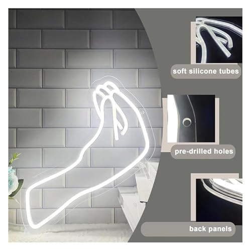Lampe néon LED geste italien 33x31cm avec intensité variable pour décoration