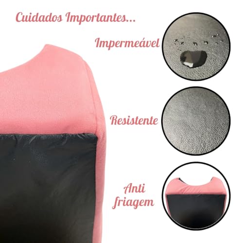 Cama Suede Toca Iglu 3 em 1 Cachorro Gato Frio Quente Pet G (Rosa)