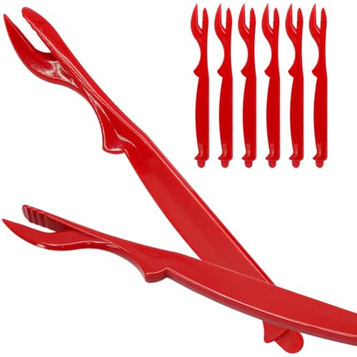 Opfiue 6PCS Crab Legs Crackers, Red