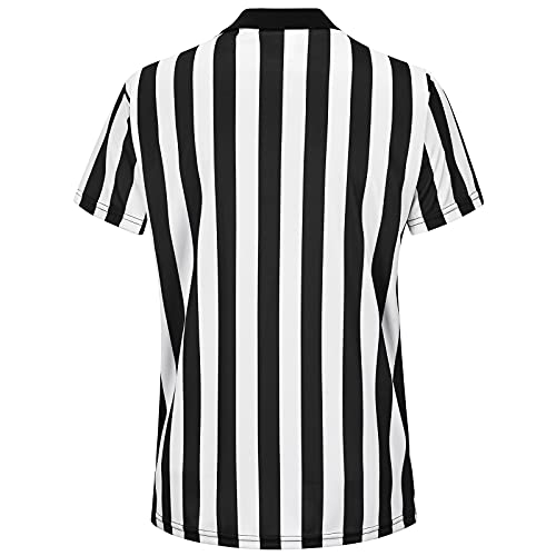 ChinFun 3 Pcs Kids Referee Shirt Costume Child Umpire Jersey Stripe