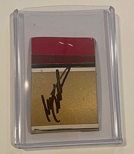 1989 Mark Martin Folgers Coffee Signed Race Used 2x3 Sheetmetal Piece #14 - NASCAR Autographed Race Used Items