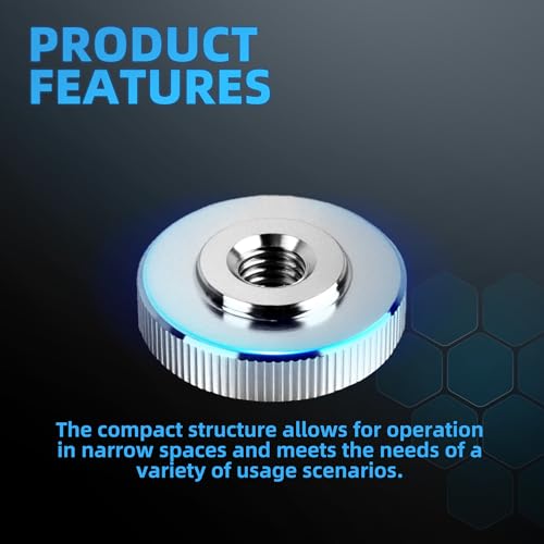 5 Stück M10 Rändelmutter Flache,Edelstahl Gewindemutter Gerändelte,M10 Innengewinde,Niedrige Form Mutter,Norm DIN 467 für Metrische Schraubgewinde und Bolzen