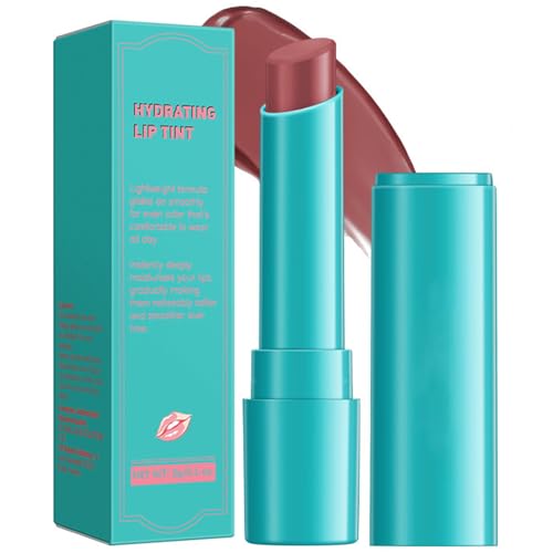 Lip Tint Hydrating Moisturizing Lip Oil Balm Long Lasting Waterproof Lip Gloss Non-Stick Cup Lipstick Set Natural Ingredients Strong Moisturizing Lipstick (Dusty Rose)