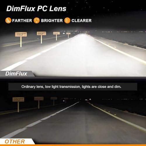 DimFlux LED Headlight Assembly, Compatible with 2007-2013 GMC Sierra 1500/2007-2014 Sierra 2500HD, Fit 2007-2014 Sierra 3500HD Headlamp Pair of Driver & Passenger Side Black Housing Clear Reflector by DimFlux - Image 9