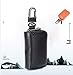 EXKOKORO Leather Car Key Case Holder Auto Key Chain Protector Cover Zipper Bag Remote Key Fob for Car(Brown)