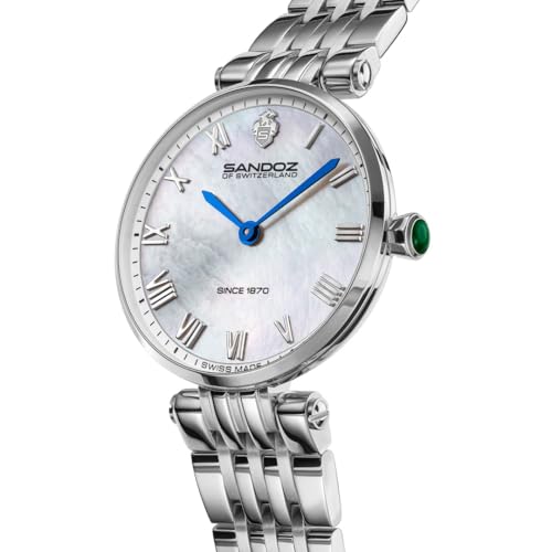 Image of SANDOZ Orangerie Premium Quartz White MOP Dial Swiss Made Watch for Women - SZWLG0001701