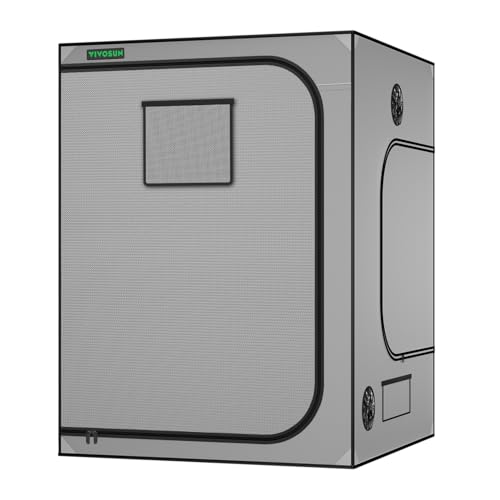VIVOSUN S223 2x2 Grow Tent 24"x24"x36" Small Mylar Tent for Indoor Plants | Easy View Window & Removable Floor Tray, 100% Reflective Mylar Interior, Sturdy Steel Frame
