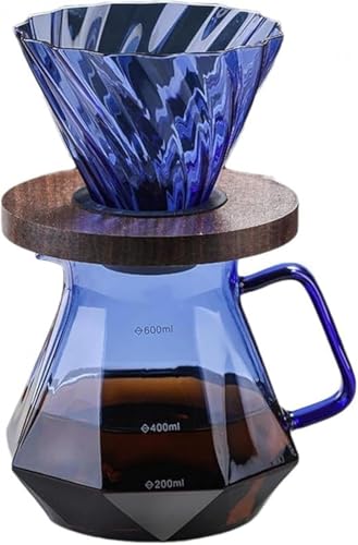 Rutexc ドリッパー、ハンドドリップコーヒーセット、コーヒードリッパーセット、おしゃれなデザイン、耐熱ガラス製、職人デザイン、食洗器対応、母の日プレゼントに適し。お気軽にご購入ください。