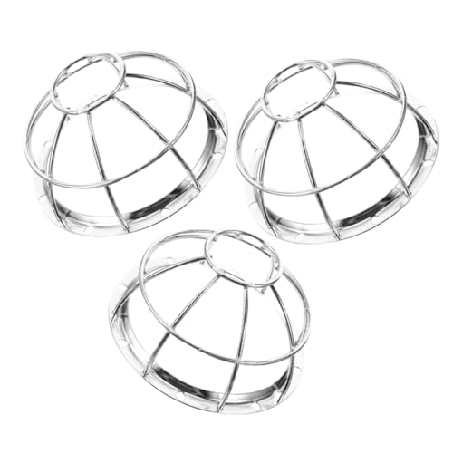 iplusmile 3 Piezas Protector para Detector de Humo de Malla de Alambre de Hierro Resistente de Seguridad para Sensor de Humo Instalación Fácil Pack Base Plateada Uso Garajes y Restaurantes