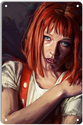 DWQUIX Targa in metallo Leeloo Classic Movie Poster per Home Theater Decor e Retro Wall Art 20,3 x 30,5 cm