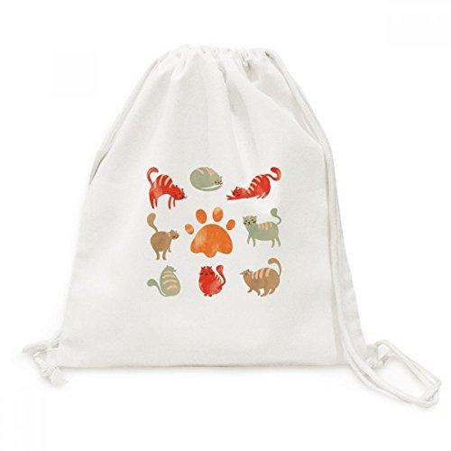 Sac à dos à cordon voyage à motif famille d'animaux, grand confort de portage