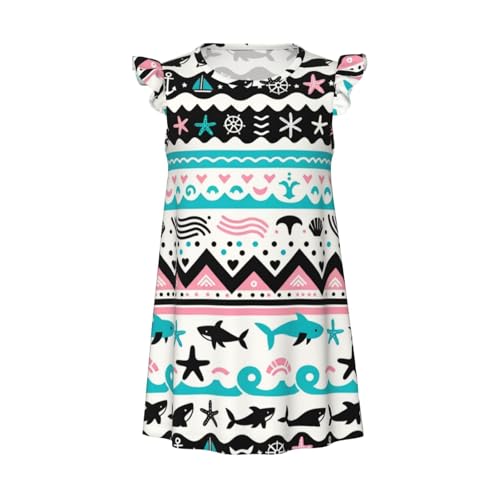 Augenstern Flutter Sleeve Nightgown Beach-Bohemia-Style Soft Sleepwear Nightdress