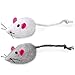 2 Organic Catnip-filled Cat Toy Mice -- Boosts natural hunting, pouncing instinct - Interactive,Durable, Safe to Chew - Sound of Bell Thrills, Promotes Agility, Coordination - Fun for Hours