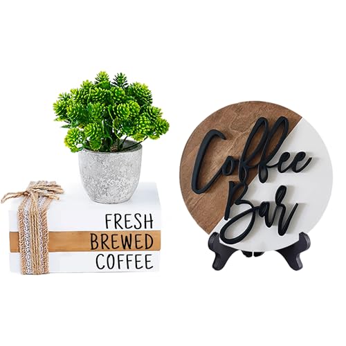 Dazingart Coffee Lovers Tiered Tray Decor