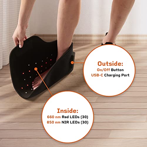 Lifepro Red Light Therapy For Feet & Ankle Brace-Foot Pain Relief Product For Heel Pain Relief, Accelerated Recovery, & Improved Circulation-Near Infrared Red Light Therapy Shoe For Feet, Ankle, Toes #TOP7