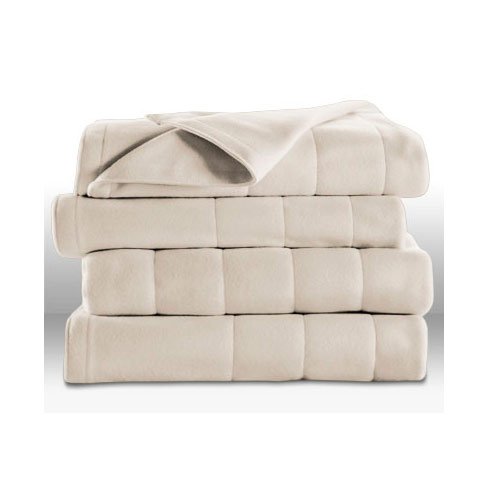 Sunbeam Queen Size Heated Electric Blanket Beige Color