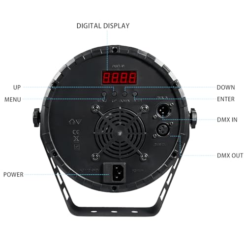 ZKYMZL LED Par Lights DJ Stage Lighting 150W RGBW 4-in-1 LED with Sound Activated Remote Control DMX Lights DJ Uplighting for Wedding Party Club Christmas Stage Lighting (1 Pack) — view 3
