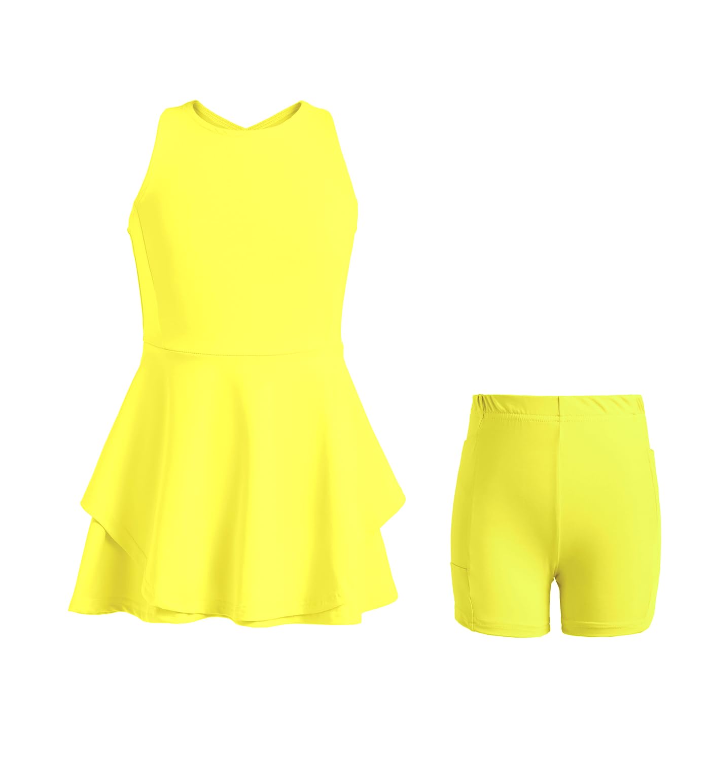 Handfrog Kids Girls Tennis Golf Dress Outfit Sleeveless Dress with Shorts Pockets 2 Piece Sport Athletic Sets - Review, Price and Buying Guide