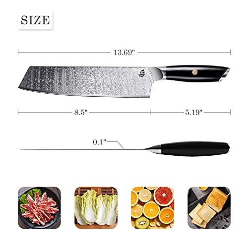 Tuo Kiritsuke Knife 8.5 Inch &Chef Knife 10 Inch Aus-8 Japanese Steel With G10 Handle - Falcon S Series With Gift Box #TOP2
