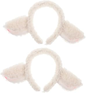 iplusmile 2 Piezas Diadema De Cordero Diadema Con Orejas De Cordero Diadema Orejas De Cordero Adulto Cintas Para El Pelo Con Temas De Animales Diadema De Oveja Para Tela