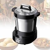 MObyat Elektrische Fufu-Maschine (6 Liter), 1000 W, Automatischer Afrikanischer Fufu-Mixer Mit Timer, Koch- Und Stampfgerät, Für Fufu, Amala, Banku Black, Ideal Für 4-5 Personen