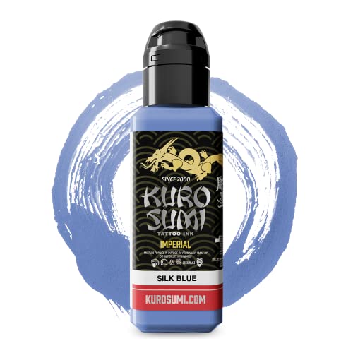 Kuro Sumi Imperial - Silk Blue - Professional Tattoo Ink & Tattoo Supplies For Vibrant Color & Shading - Skin-Safe Permanent Tattooing - Vegan (1.5 Oz) #TOP30