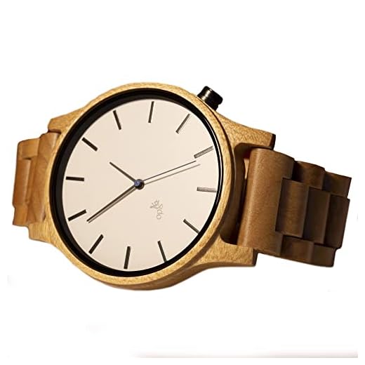 Opis UR-M1 (Arce Blanco) Reloj de Madera para Hombre/Reloj de Pulsera de Madera/Reloj Pulsera Vintage para Hombre