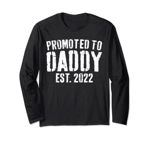 Promoted To Daddy 2022 Maglietta Soon To Be Dad Shirt Maglia a Manica