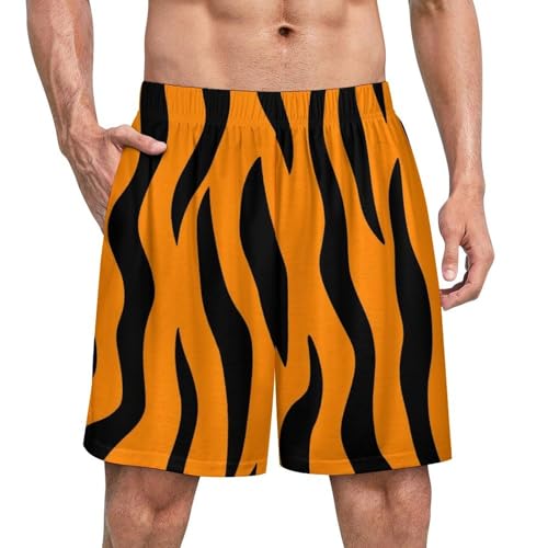 Soft Pajama Bottoms for Men, Lightweight Comfy Pajama Shorts Elastic Waistband Lounge Shorts