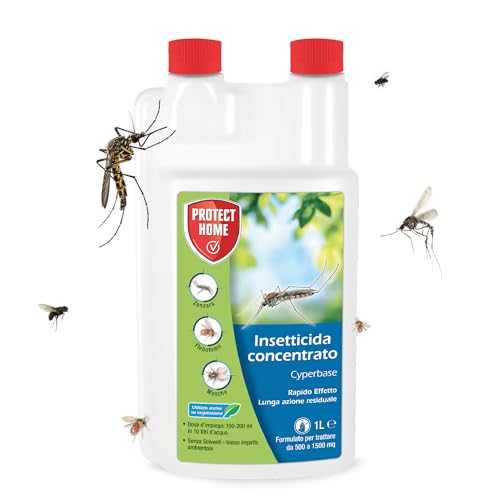 Protect Home Cyperbase Insetticida Concentrato ad Ampio Spettro contro Zanzare Cimici Mosche Pulci Ampio Spettro