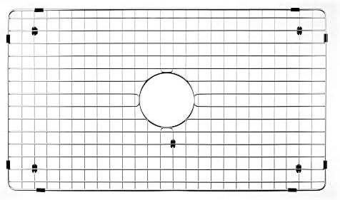 Houzer Kitchen Sink Bottom Grid, 30" by 17.13" for Houzer Sink PTG-4300, Center Drain, Stainless Steel, BG-7200