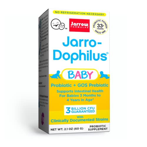 Jarrow Formulas Jarro-Dophilus Baby - 2.1 oz Powder - Supports Intestinal Health for Babies 3 Months to 4 Years - 60 Servings