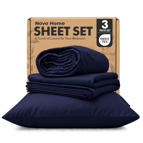 Novo Home Twin Sheet Set 4 Piece, Hotel Luxury MicrofiberBed Sheets
