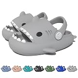 AIMINUO Kids Toddler Shark Slides for Boys Girls Soft Cushion Shark Sandals Non-Slip Quick-Drying Sh